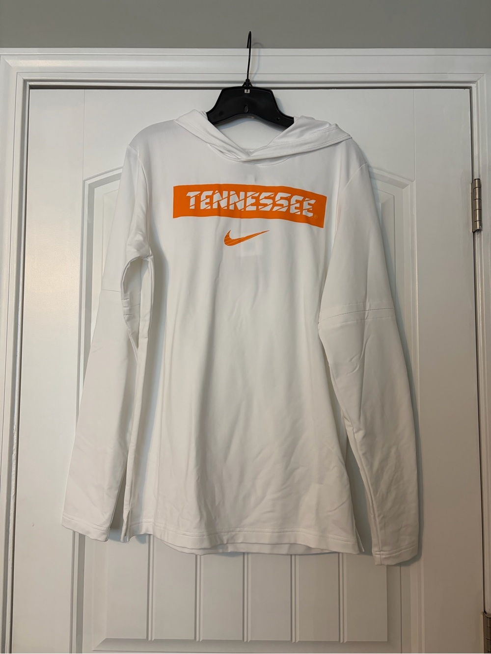 Nike White Tennessee Hoodie with Orange Logo